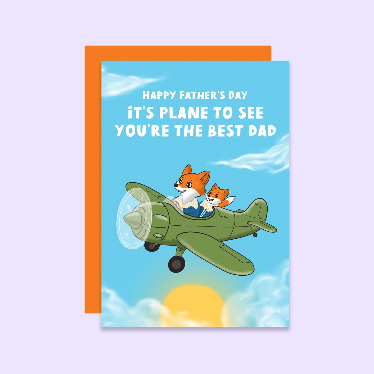 Plane To See | Fox Father's Day Card - Dad & Son Adventure