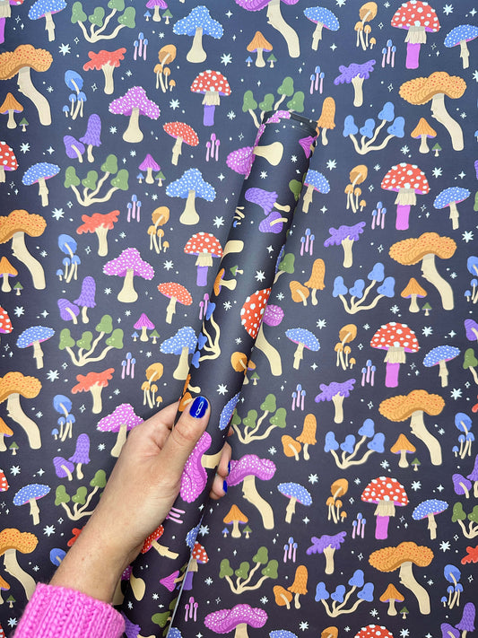 Mushroom Wrapping Paper | Funky Colourful Mushroom Gift Wrap