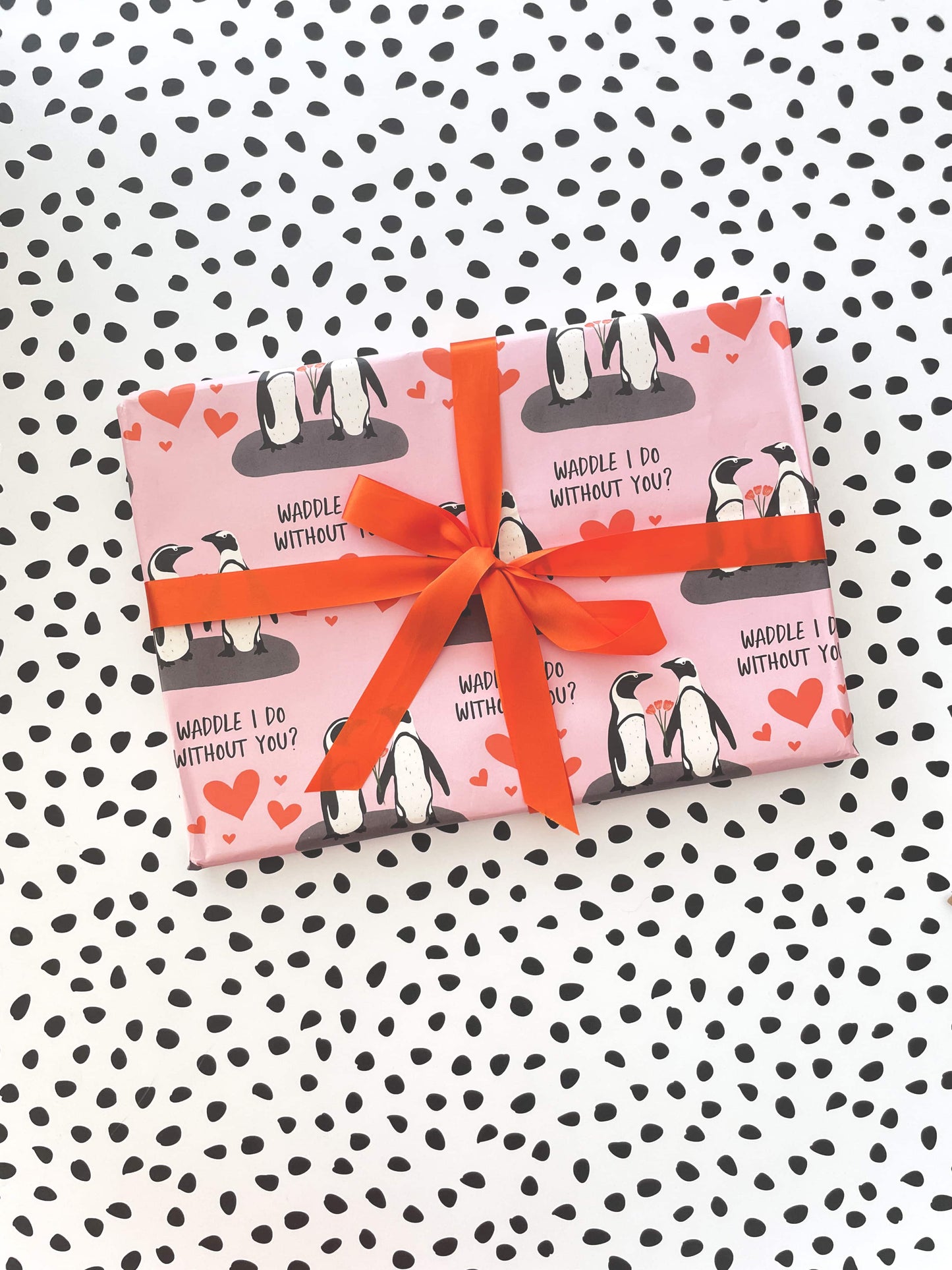 Penguin Wrapping Paper | Waddle I Do Without You