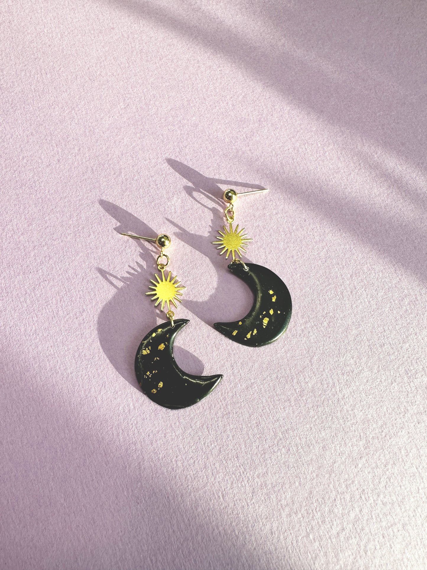 Celestial Half Moon | Lilac Gold and Black Gold