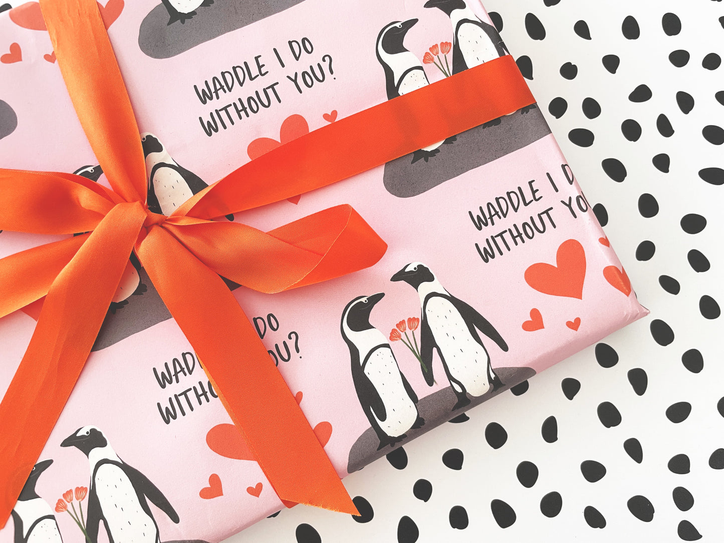 Penguin Wrapping Paper | Waddle I Do Without You