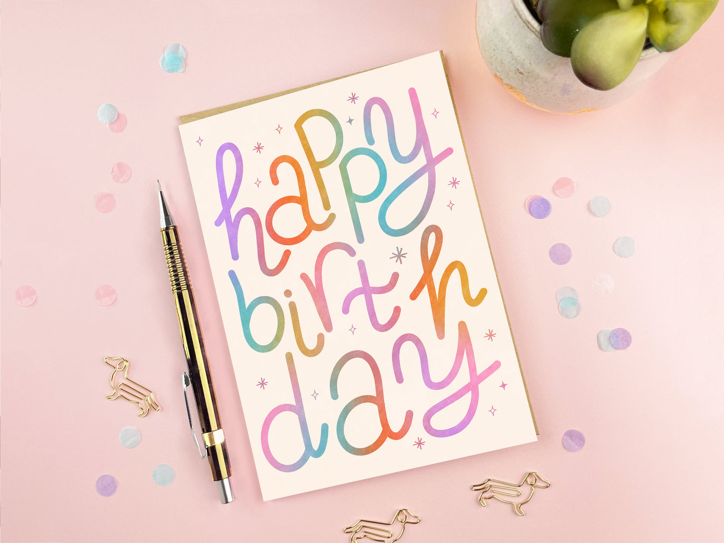 Happy Birthday Card | Typography Birthday Card | Female Card