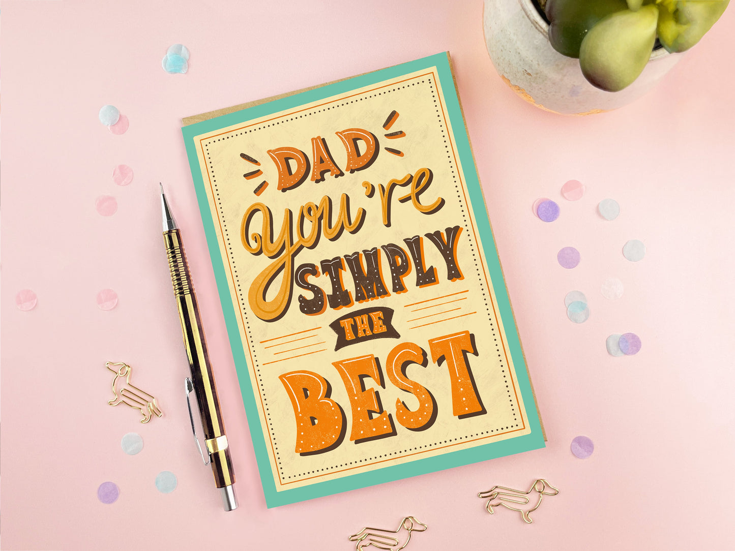 Simply The Best Card | Retro Father's Day Card | Dad Card