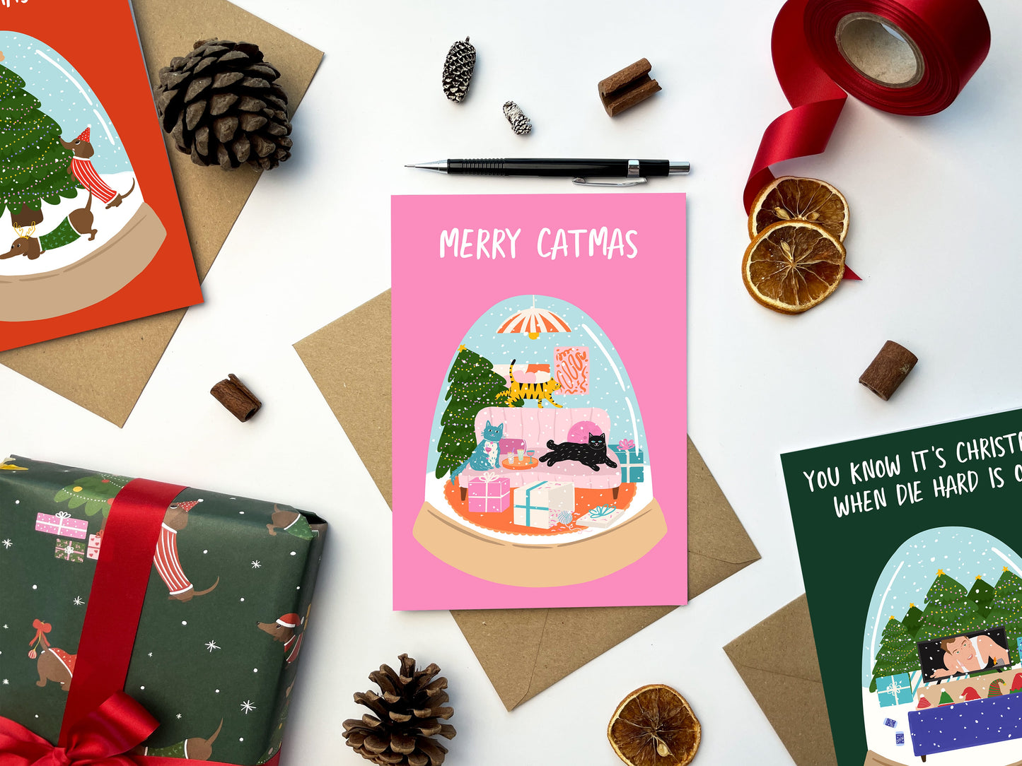 Merry Catmas Christmas Card | Seasonal Card | Holiday Card