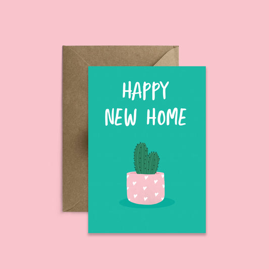 Cactus Happy New Home Card | Housewarming Card | New House