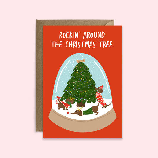 Dachshund Christmas Card | Holiday Card | Seasonal Card