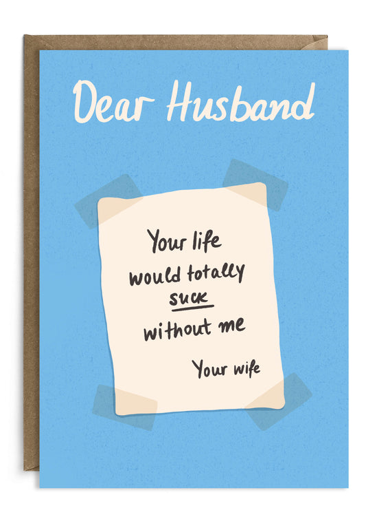 Dear Husband Love Card | Anniversary Card | Valentines Card