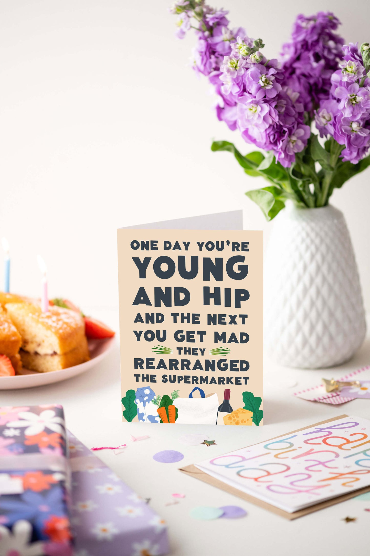 Rearranged Supermarket Greeting Card | Funny Birthday Cards