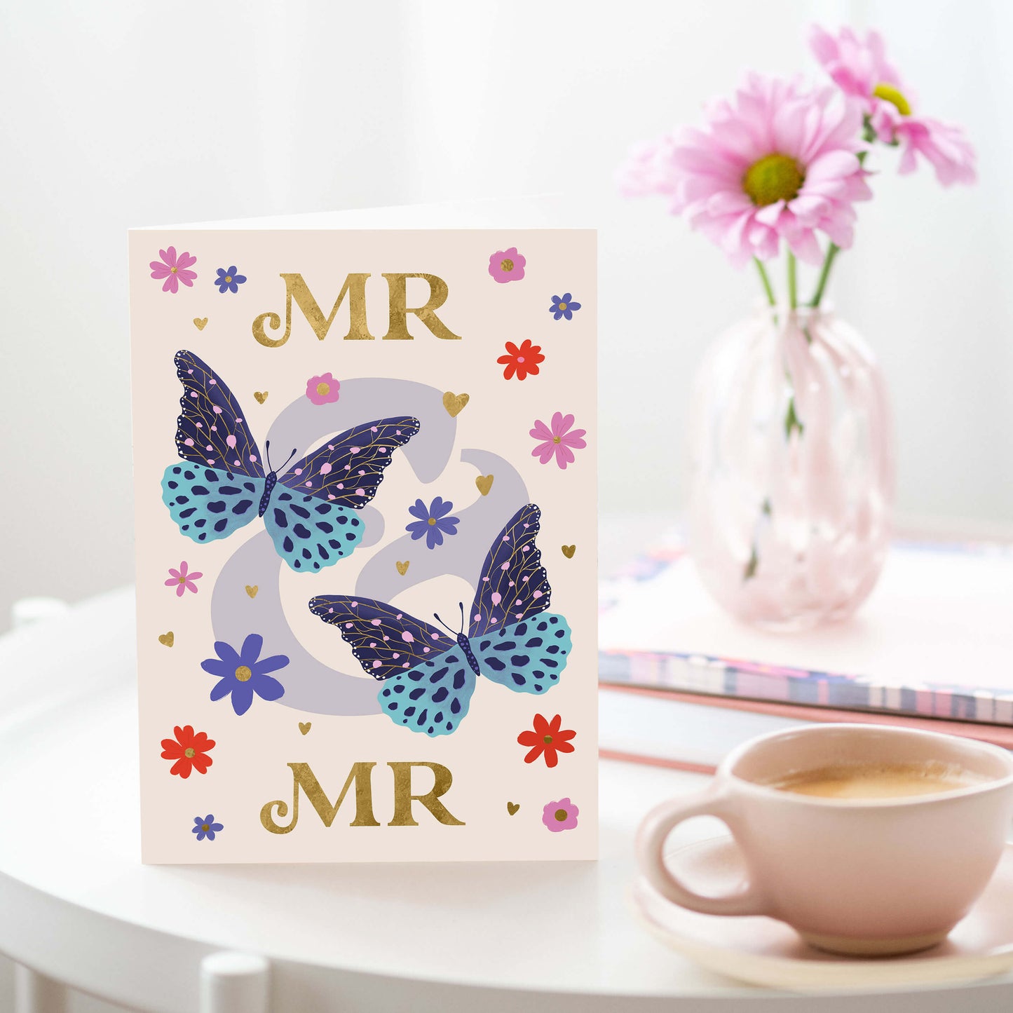 Mr & Mr Wedding Card  | Gold Foil Cards | Same Sex