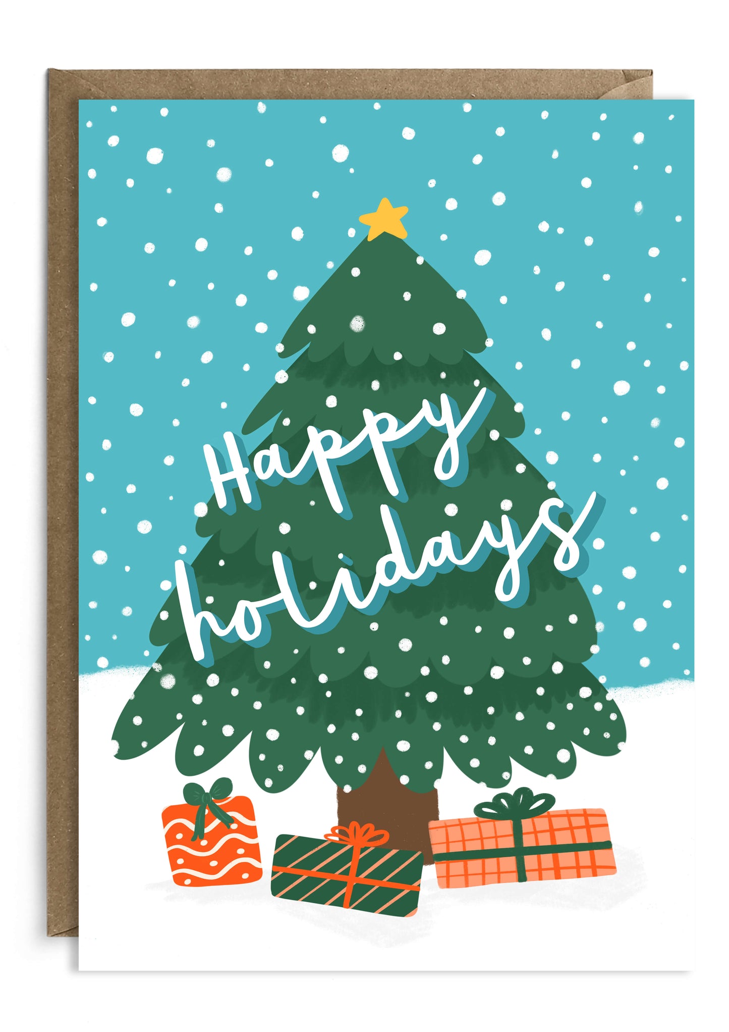 Happy Holidays Christmas Card | Seasonal Card | Festive