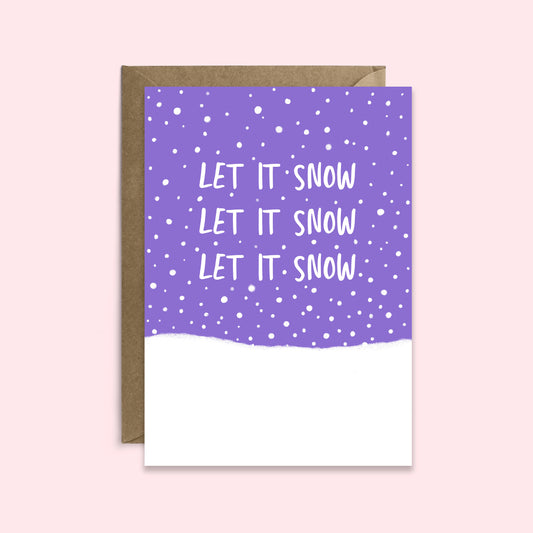 Let It Snow Christmas Card | Holiday Card | Seasonal Card