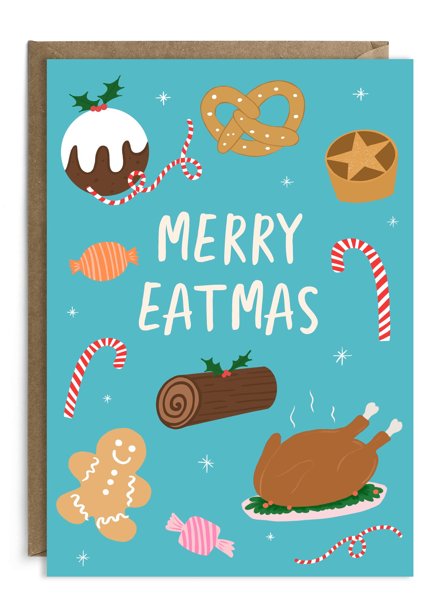 Merry Eatmas | Christmas Card | Christmas Dinner | Festive