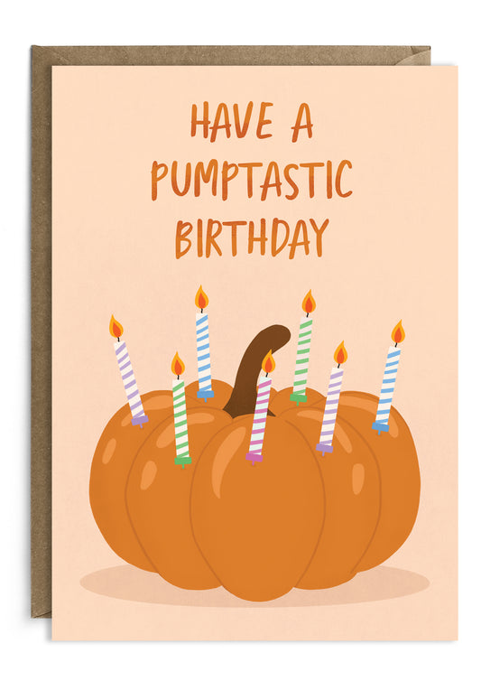 Pumptastic Birthday Card | October Birthday Card | Halloween