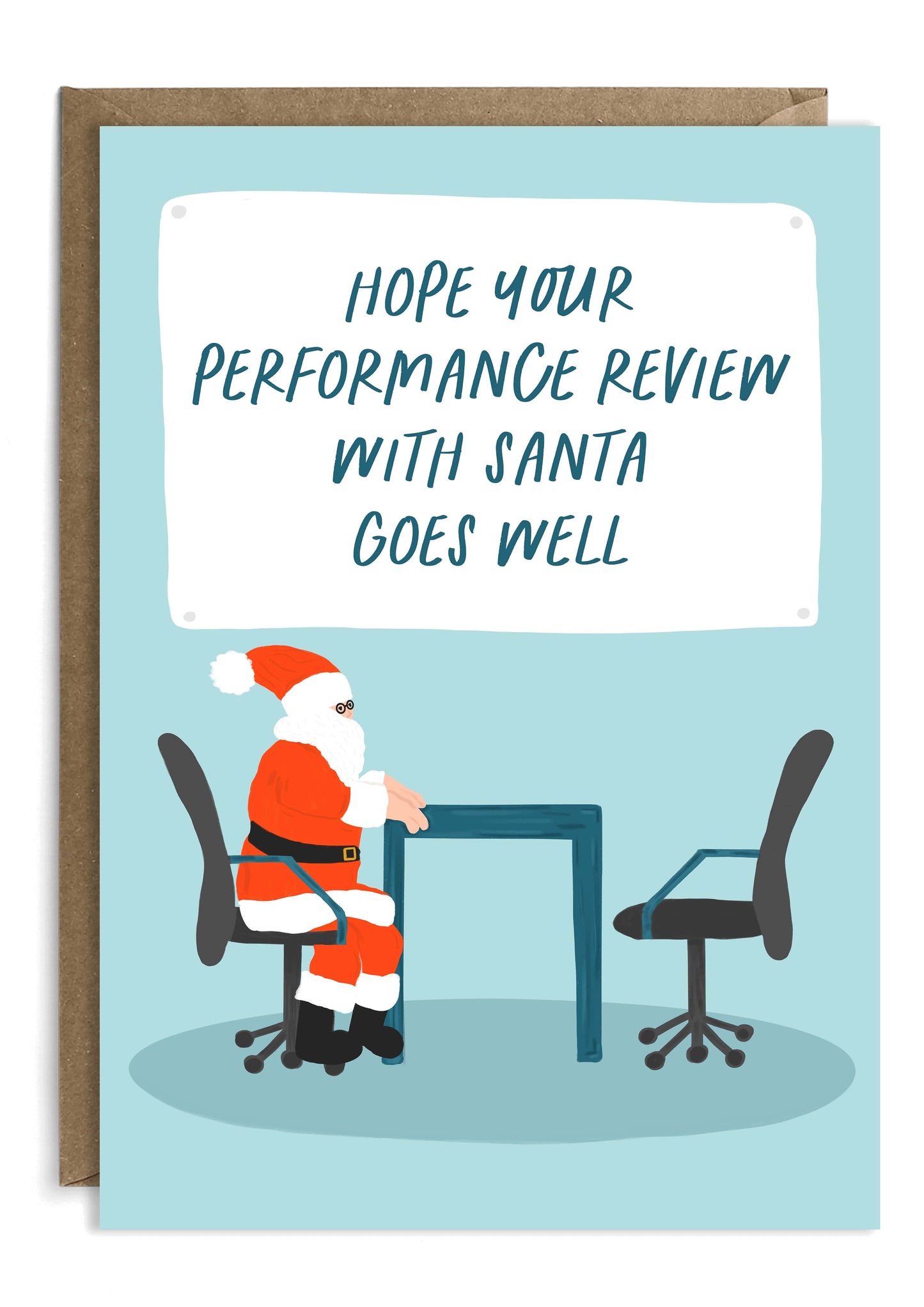 Santa Perf Review | Christmas Card for Coworkers | Seasonal