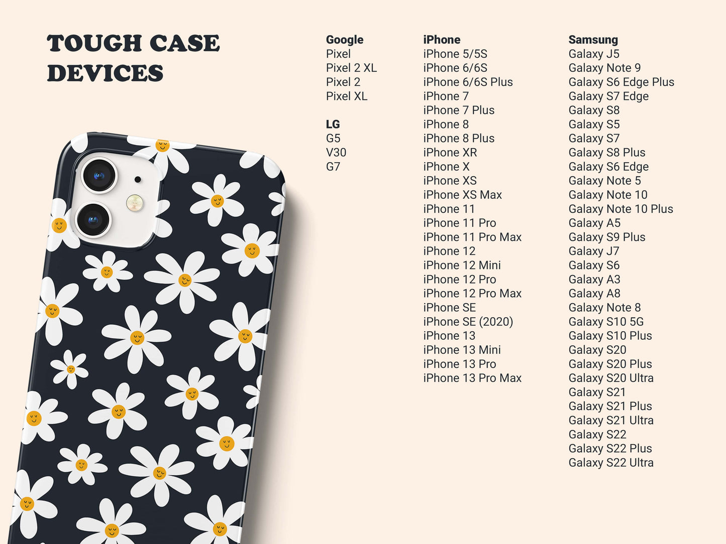 Pink Daisies Flowers Tough Phone Case