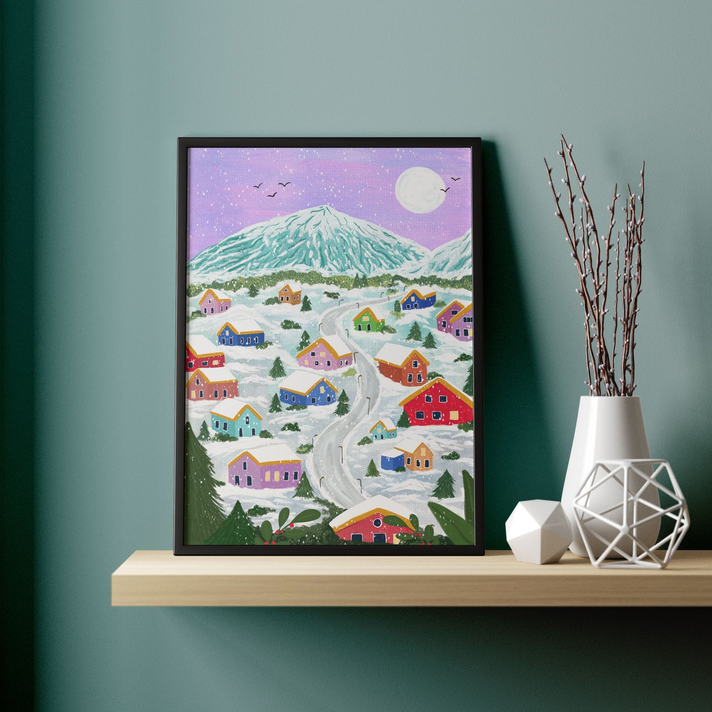 Snow Village - Art Print | Home Decor | Office Wall Art