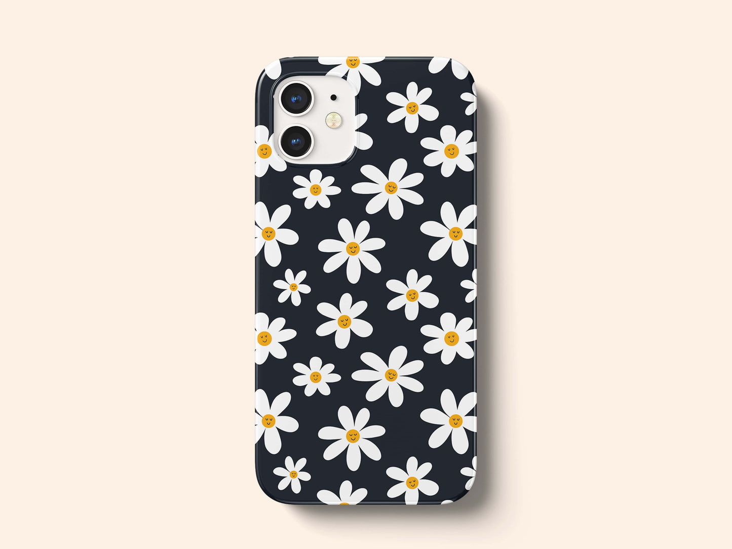 Black Daisies Flowers Tough Phone Case