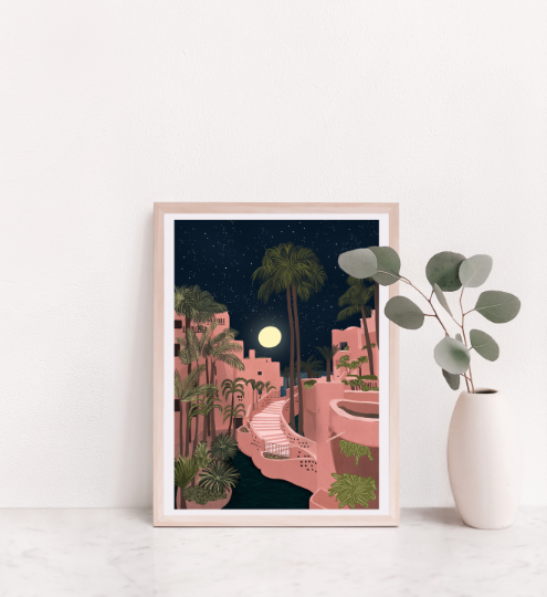 Tenerife at Night - City Art Print