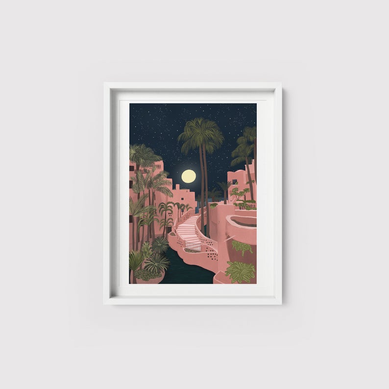 Tenerife at Night - City Art Print