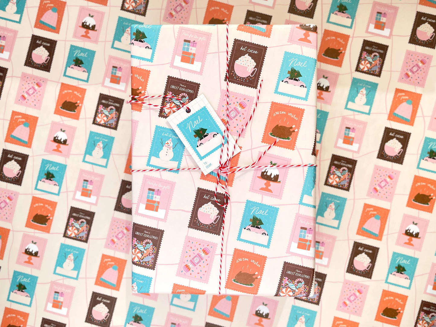 Snail Mail Christmas Wrapping Paper | Seasonal Gift Wrap