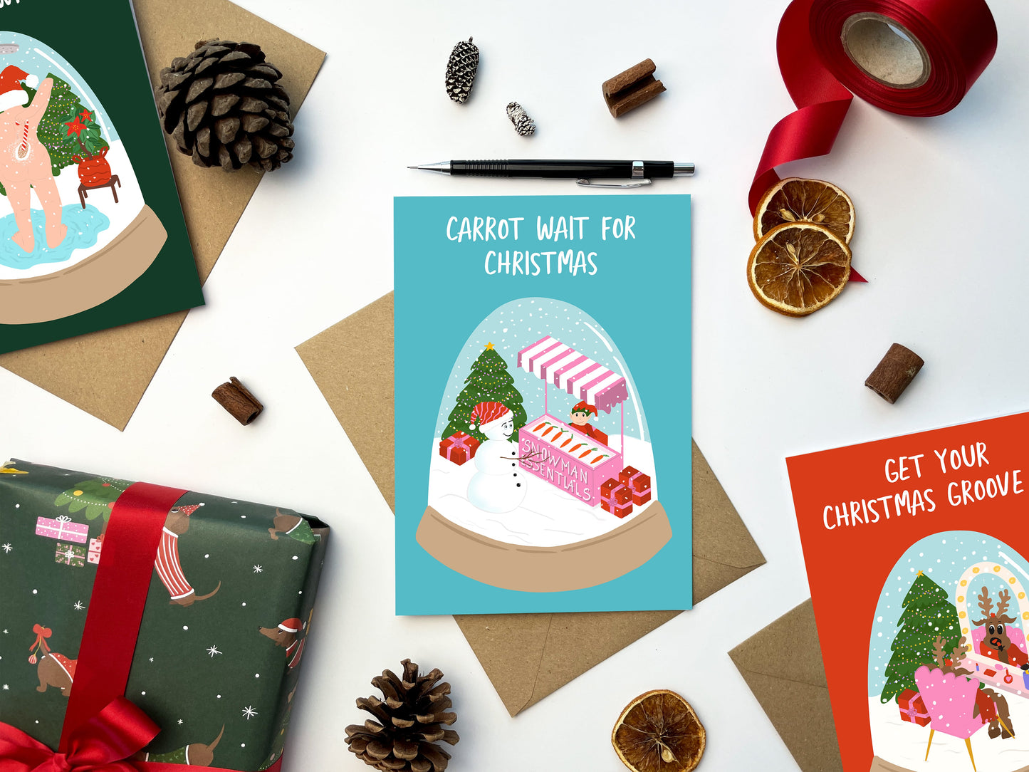 Carrot Wait For Christmas Card | Holiday Card | Seasonal