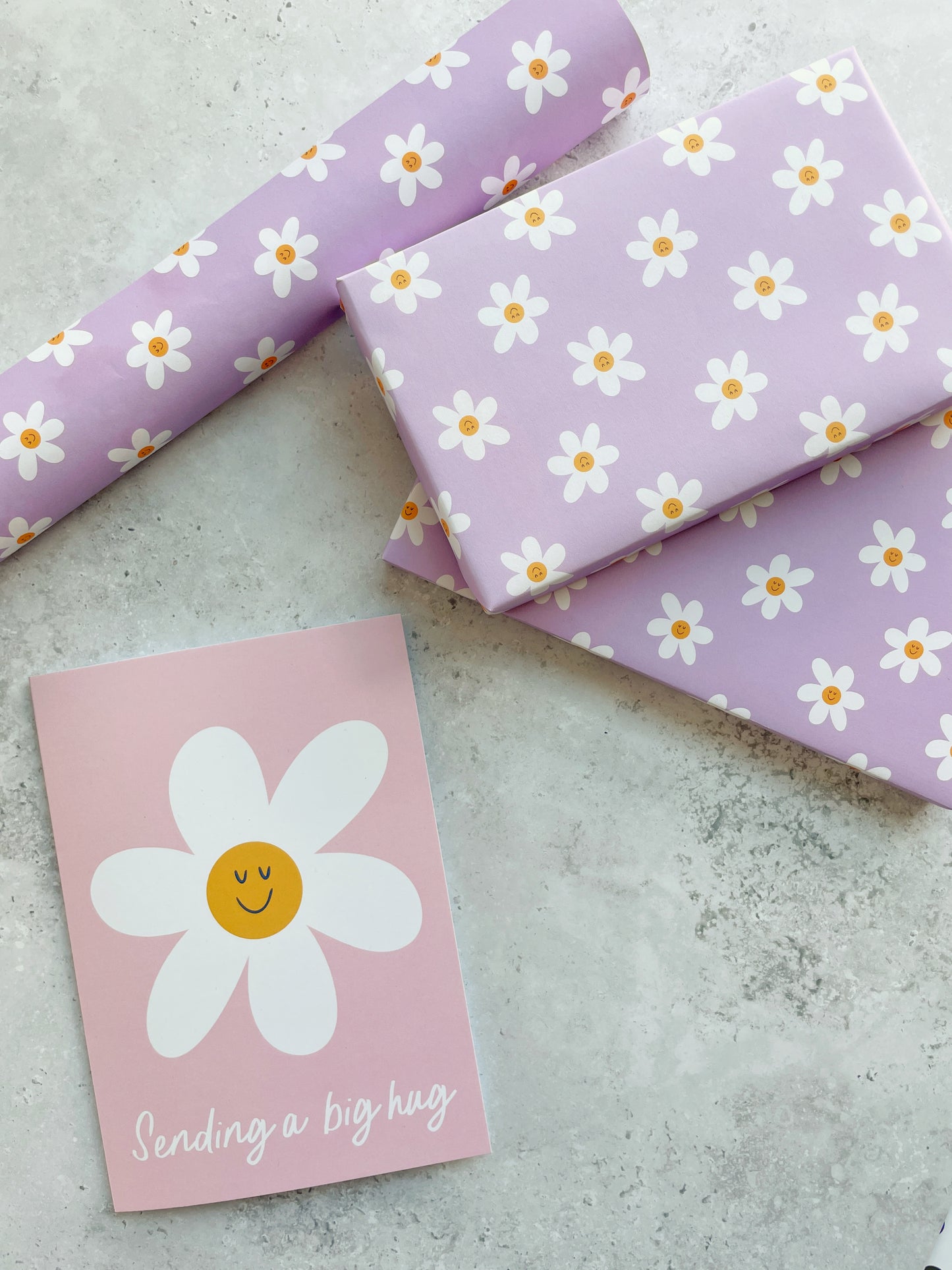 Daisy Lilac Wrapping Paper